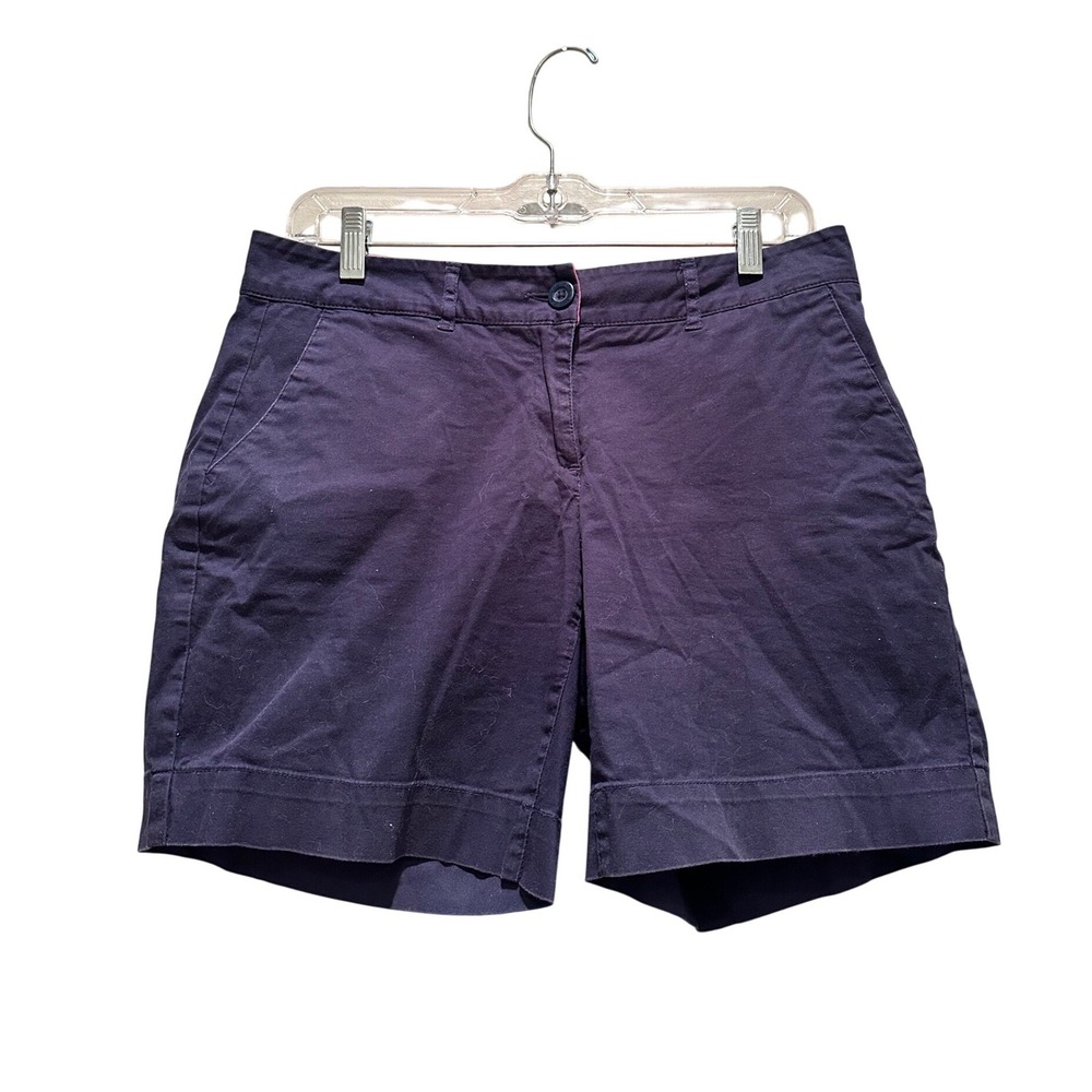 Nautica Women's Navy Blue Chino Shorts Size 4 Cotton‎ Preppy Summer Casual